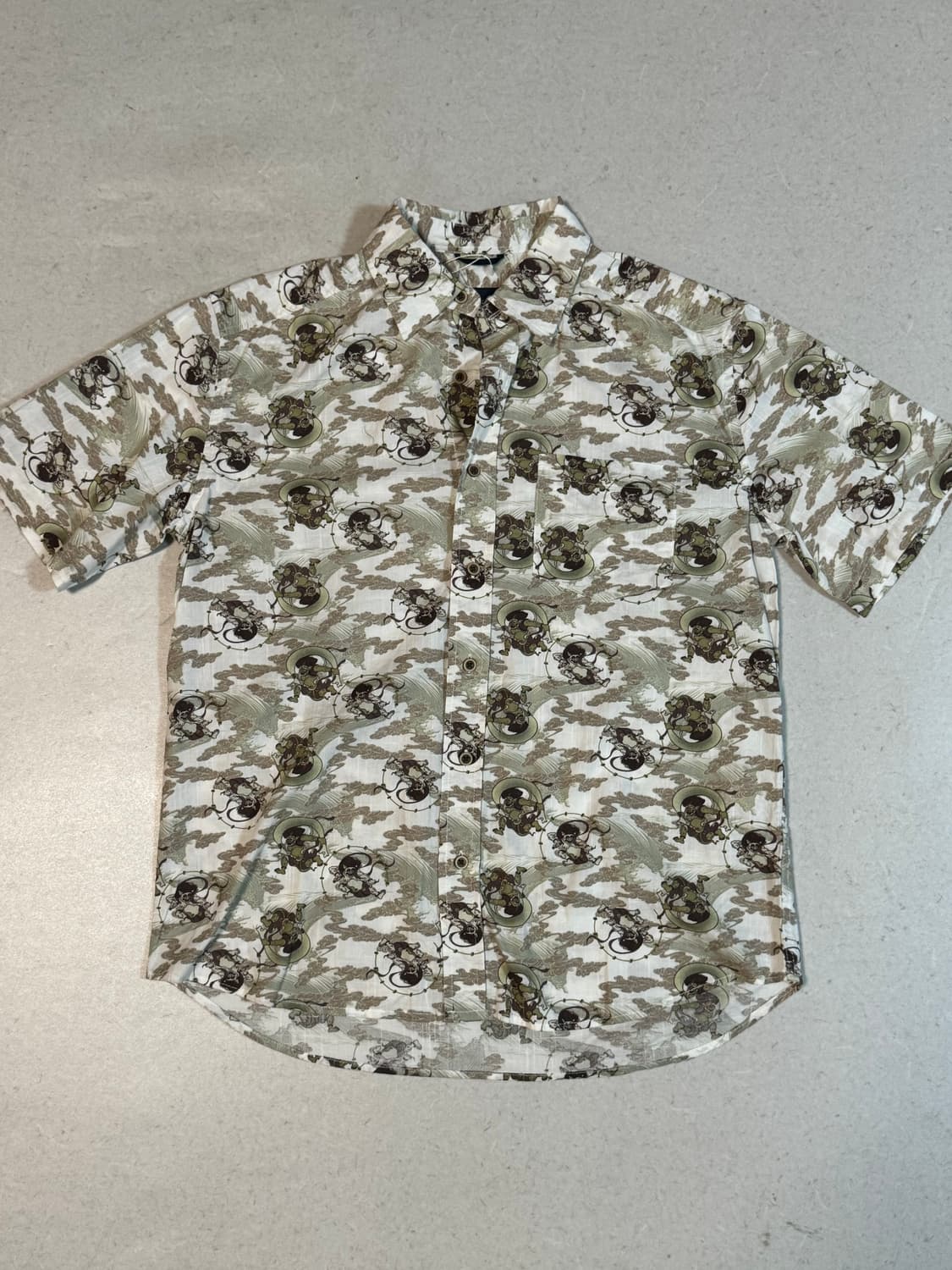 일본 빈티지 japan vintage 달마도 달마 하와이안 반팔 셔츠 상품이미지1