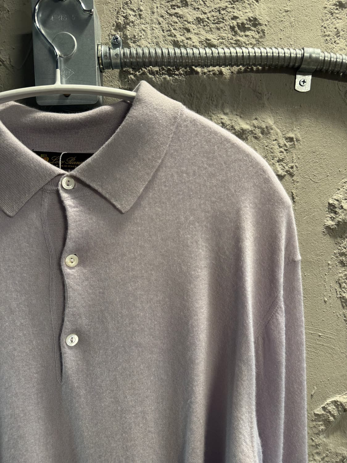 로로피아나 LORO PIANA 캐시미어 니트 폴로 라벤더 54 상품이미지3