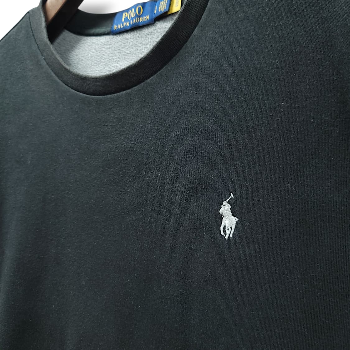 [L] 폴로 랄프로렌 블랙 크루넥 스웨트 기모 맨투맨 상품이미지5