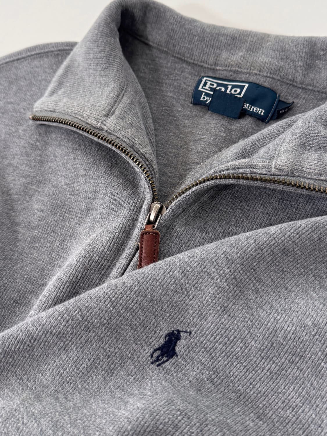 폴로 랄프로렌 루즈핏 그레이 하프집 니트 상품이미지3
