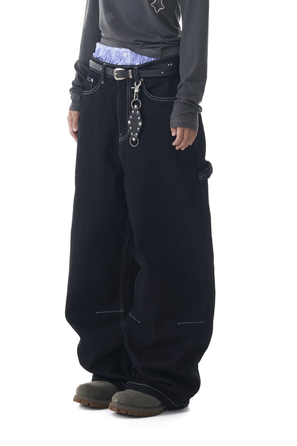 [2] 아캄 니들워크 카펜터 데님 팬츠 상품이미지3