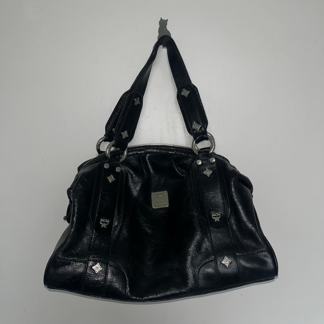 MCM 엠씨엠 shoulder bag 스터드 블랙레더 y2k 갸루 숄더백 상품이미지4