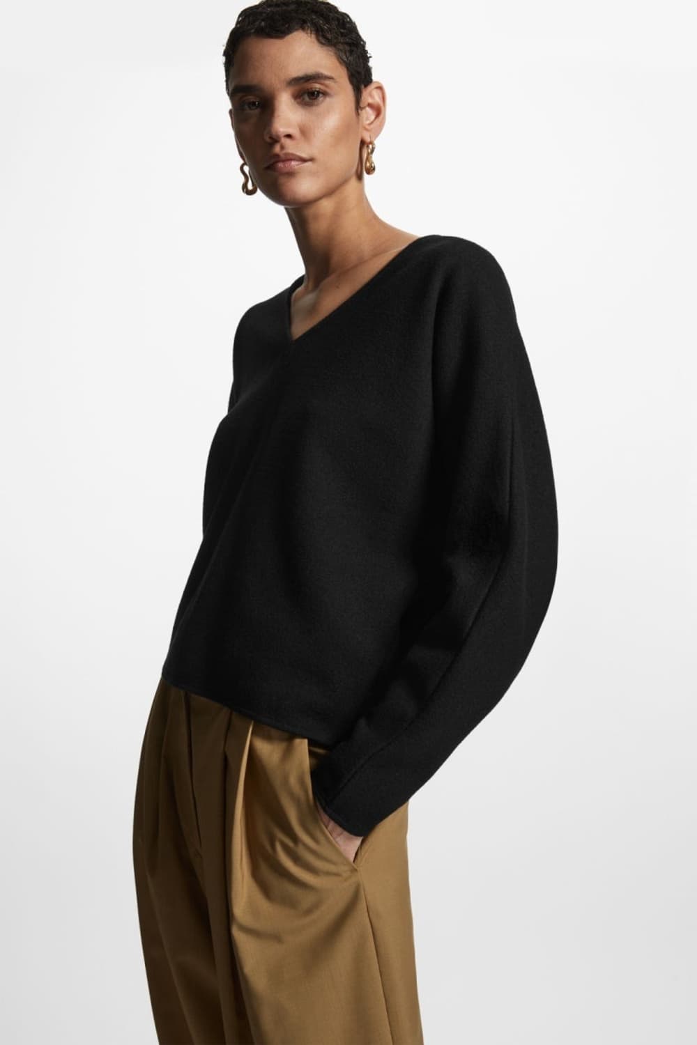 cos 울 블렌드 브이넥 상품이미지2