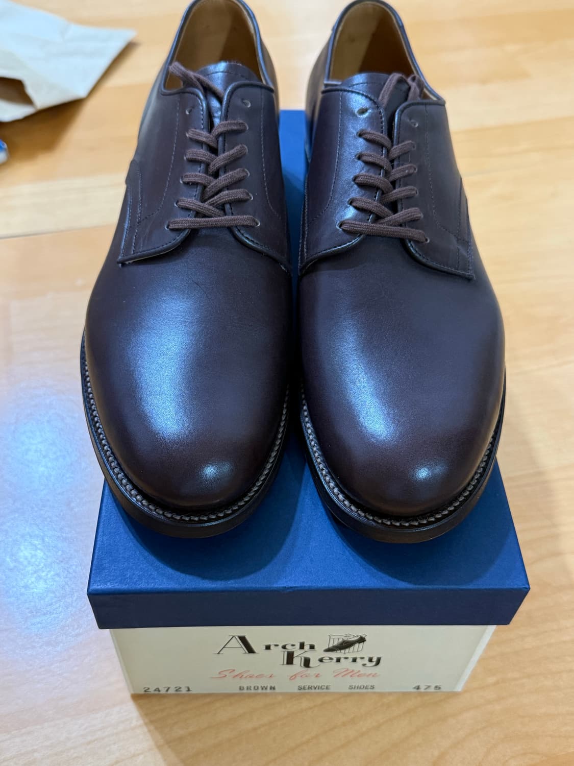 아치케리 서비스슈즈 브라운 7.5 새상품 상품이미지1