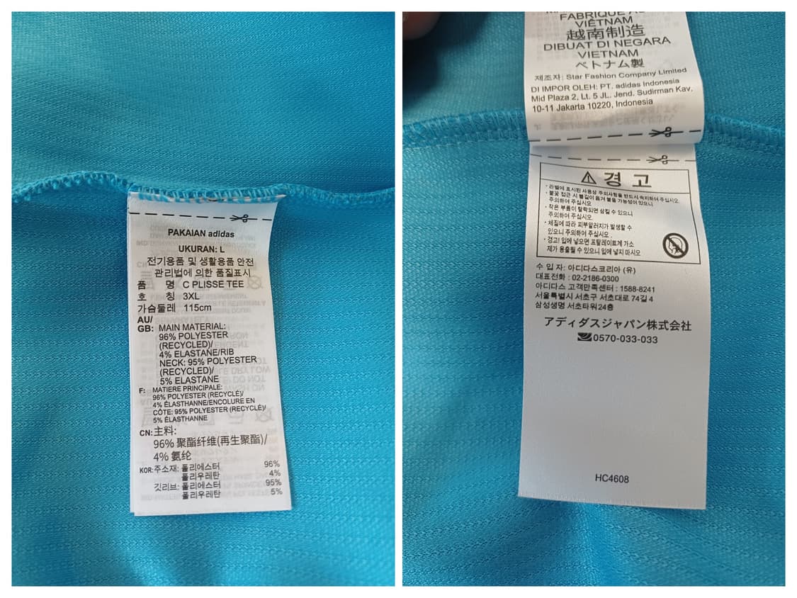 [3XL]아디다스 오리지널스 아디컬러 트레포일 플리츠 티셔츠 스카이블루 상품이미지8