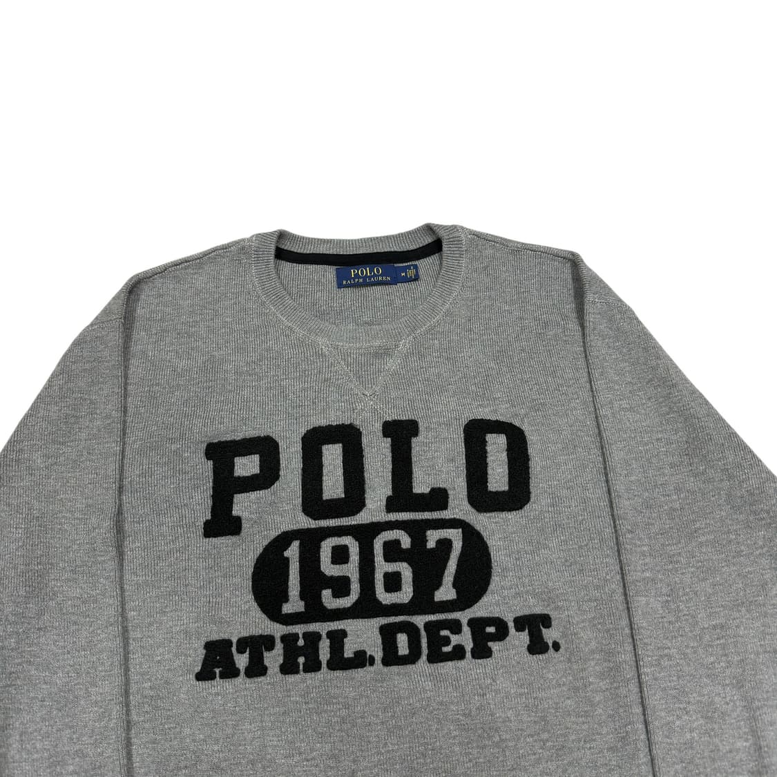 폴로 랄프로렌 스펠로고 니트 맨투맨 그레이 M 상품이미지2