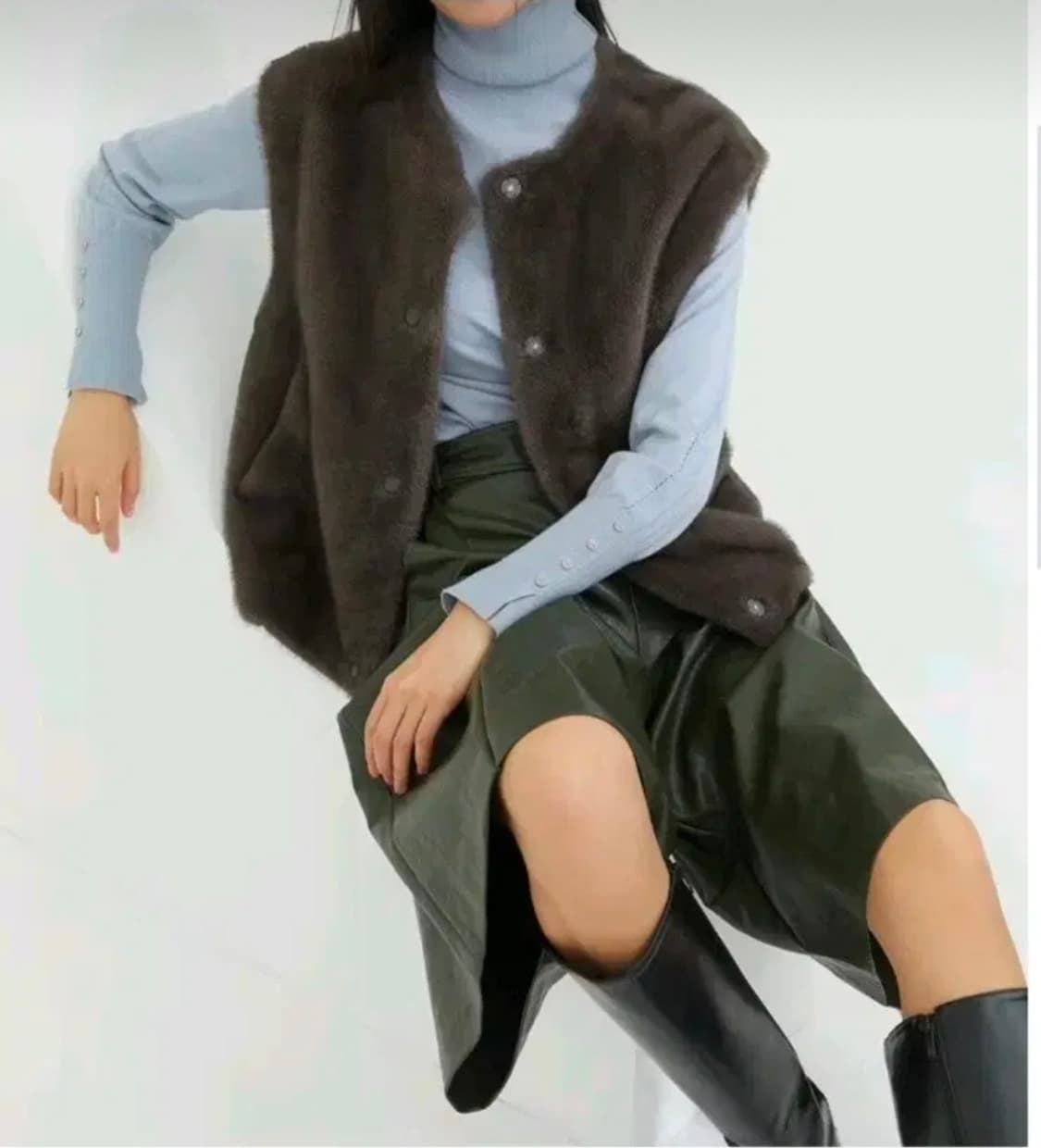 88 ) 더앳지 여성 에코퍼 베스트 상품이미지1