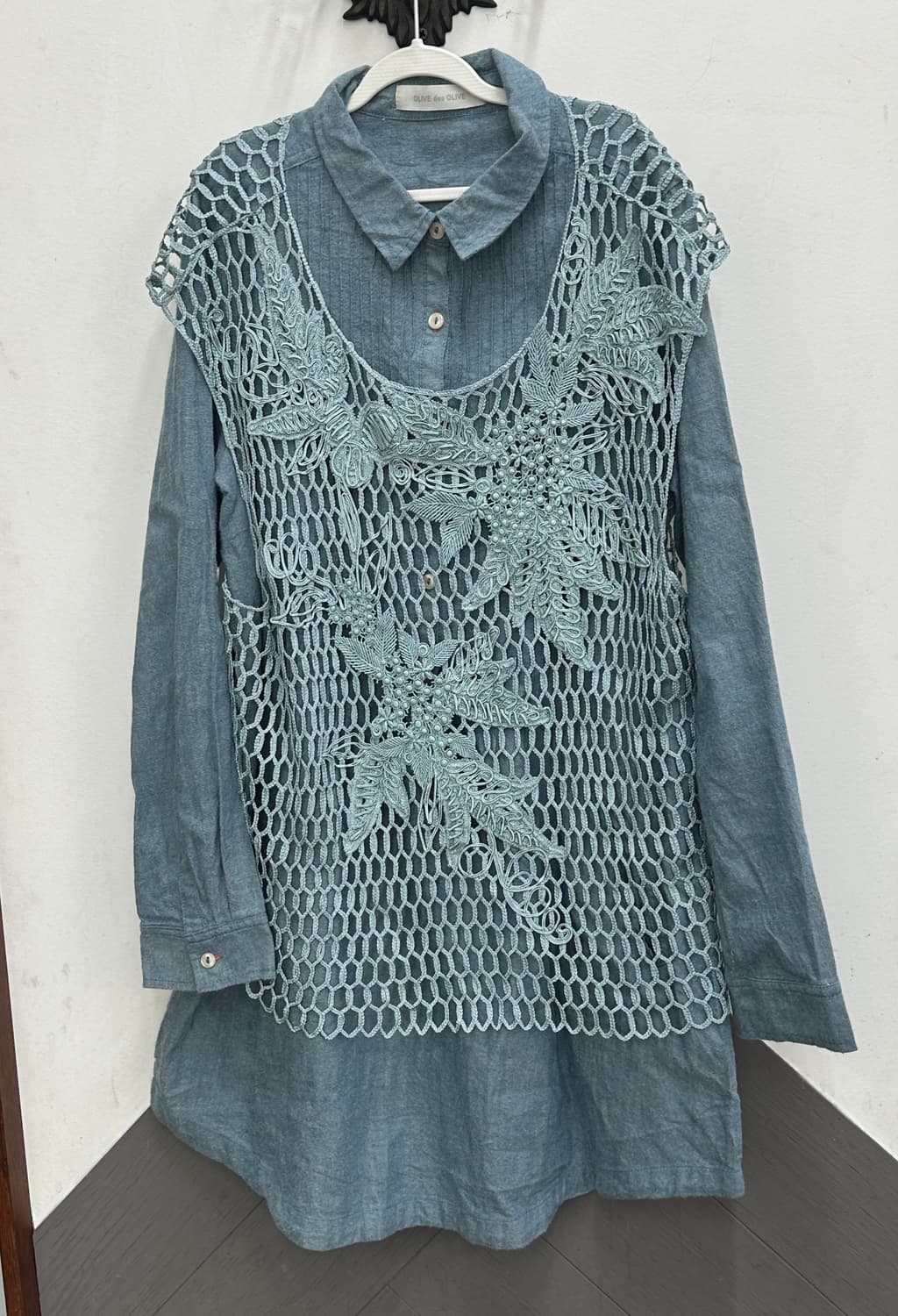 🩵하구미의 그런지 코디세트🩵크로셰 셔츠 스커트 에스닉 히피  상품이미지3