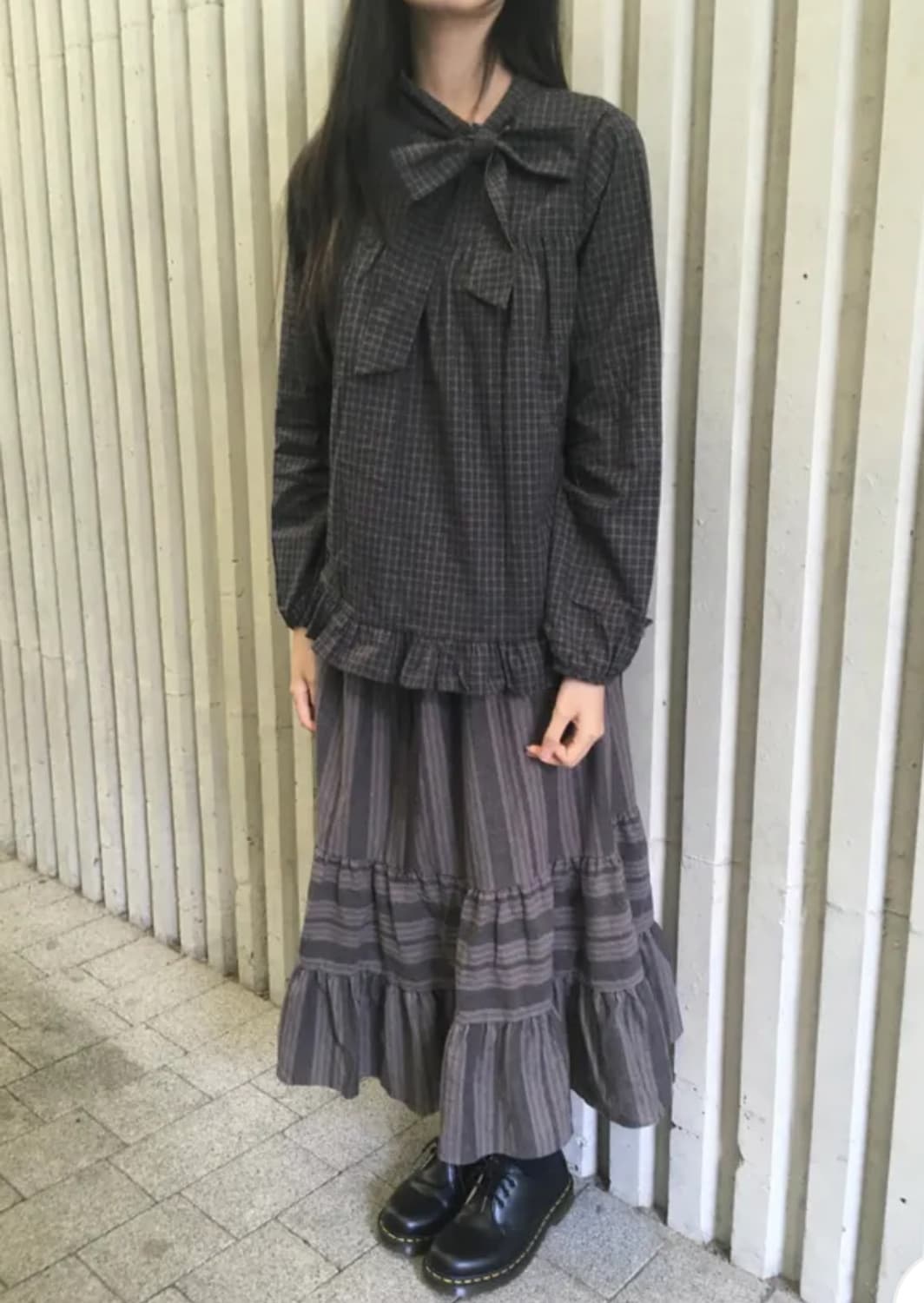 당일배송/코디세트) 유소피에 스커트+프릴블라우스 세트 사와코 일본룩 상품이미지2