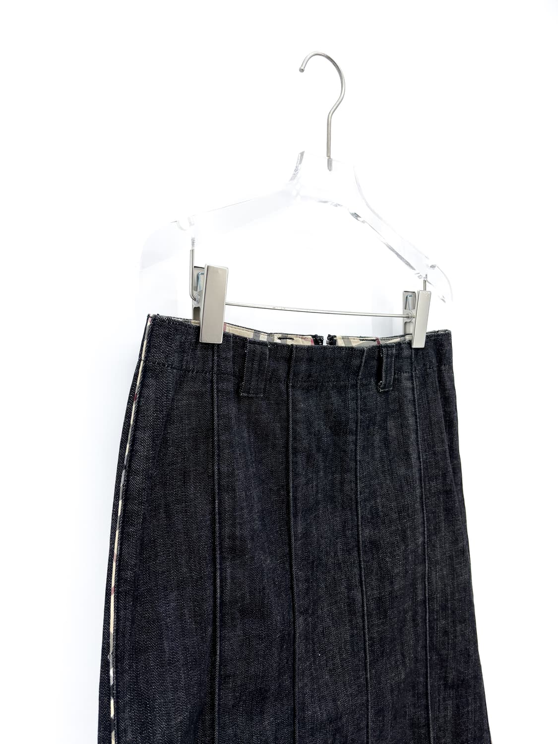 버버리 흑청 데님 롱 스커트 상품이미지2