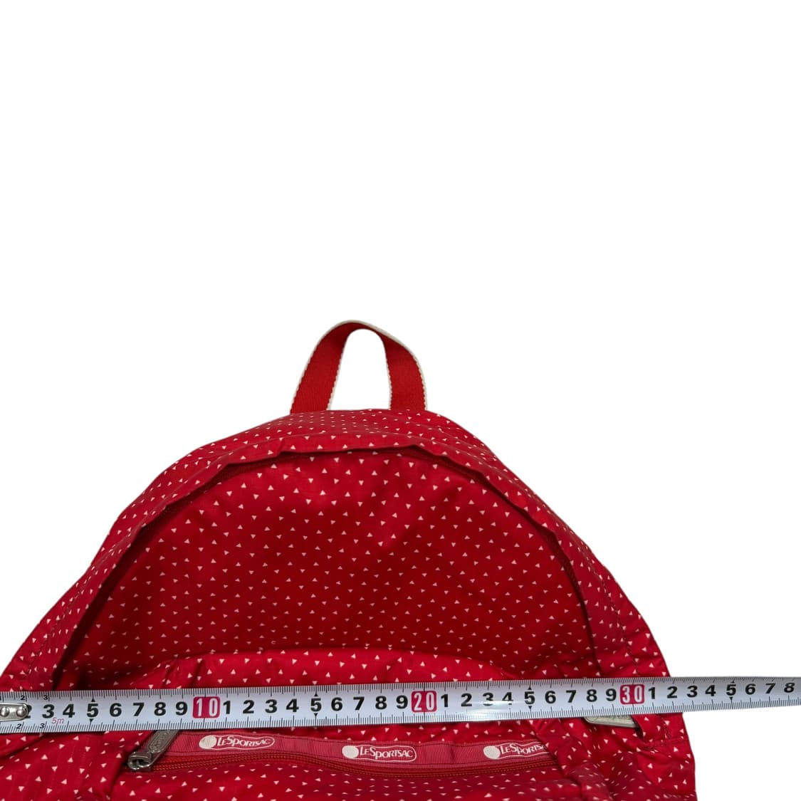 레스포삭 빈티지 보석 도트 패턴 미니 백팩 가방 레드 상품이미지6
