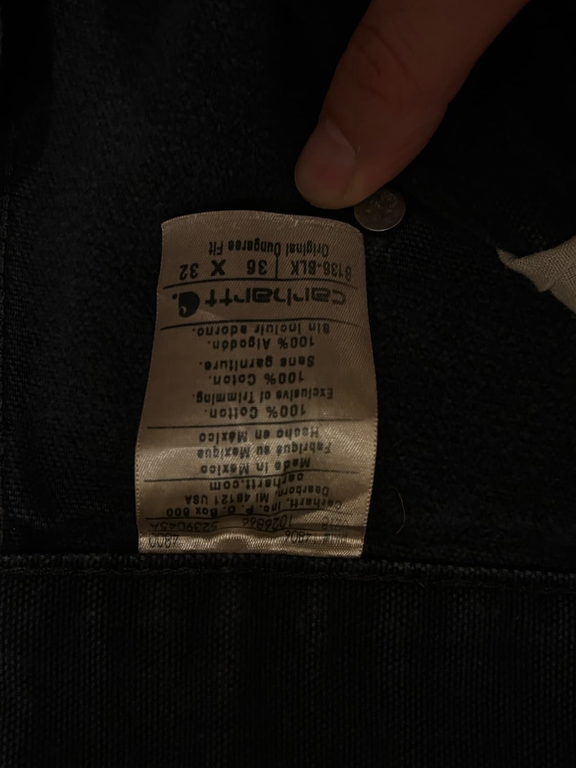 칼하트 더블니 블랙 B136 BLK 상품이미지3