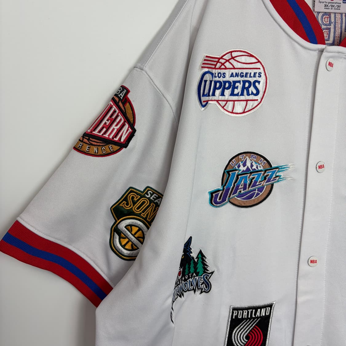 Nba 팀 자수 패치 져지 저지 셔츠 상품이미지6