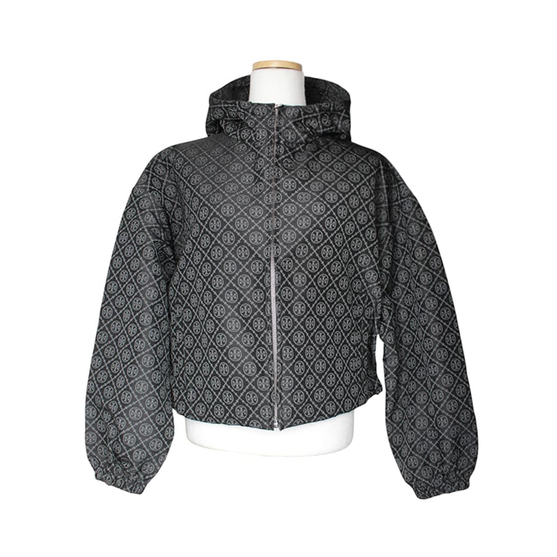 토리 버치 차콜그레이 로고 패턴 후드 숏자켓 55 상품이미지1