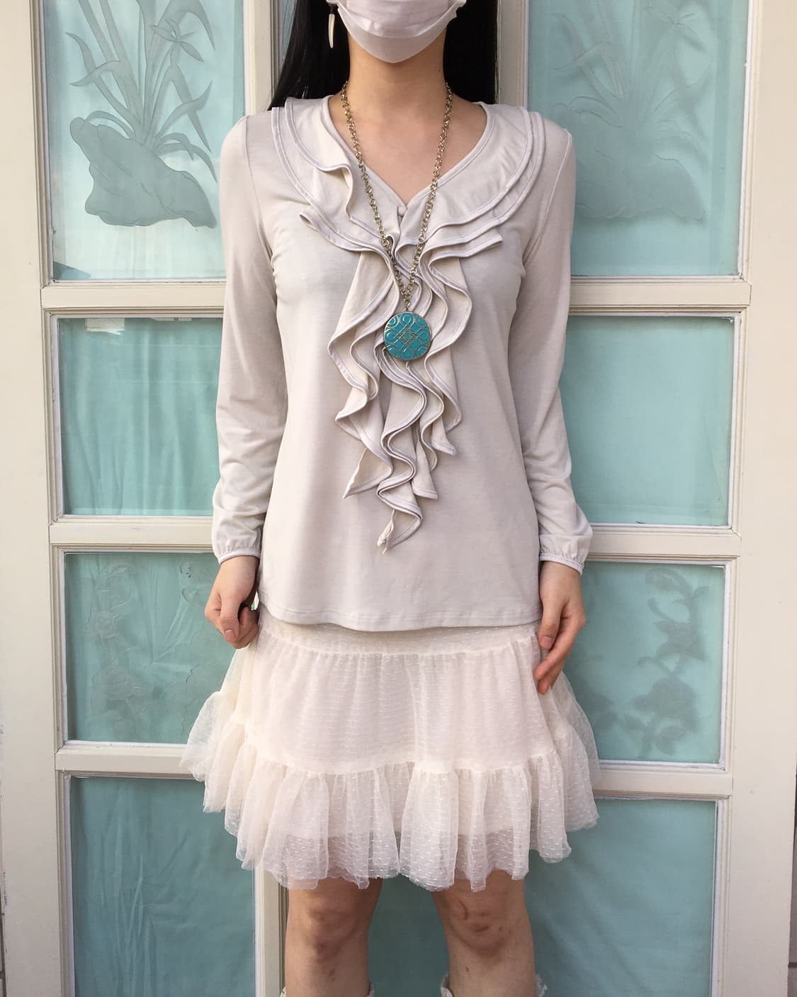 Ruffle point sleeve 상품이미지1