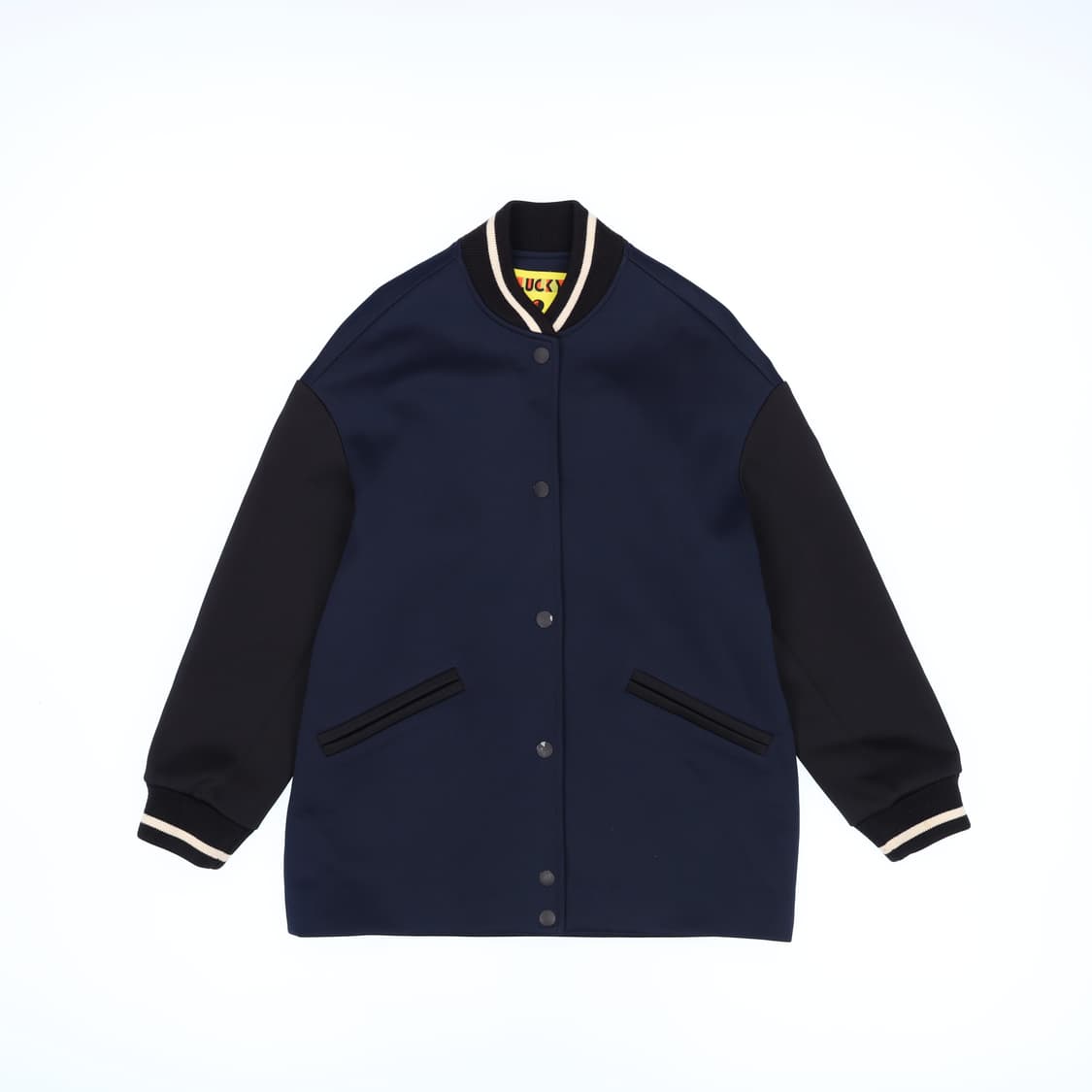 [Free] 럭키슈에뜨 여성 바시티 엘보 가죽패치 자수 자켓 N7088 상품이미지1