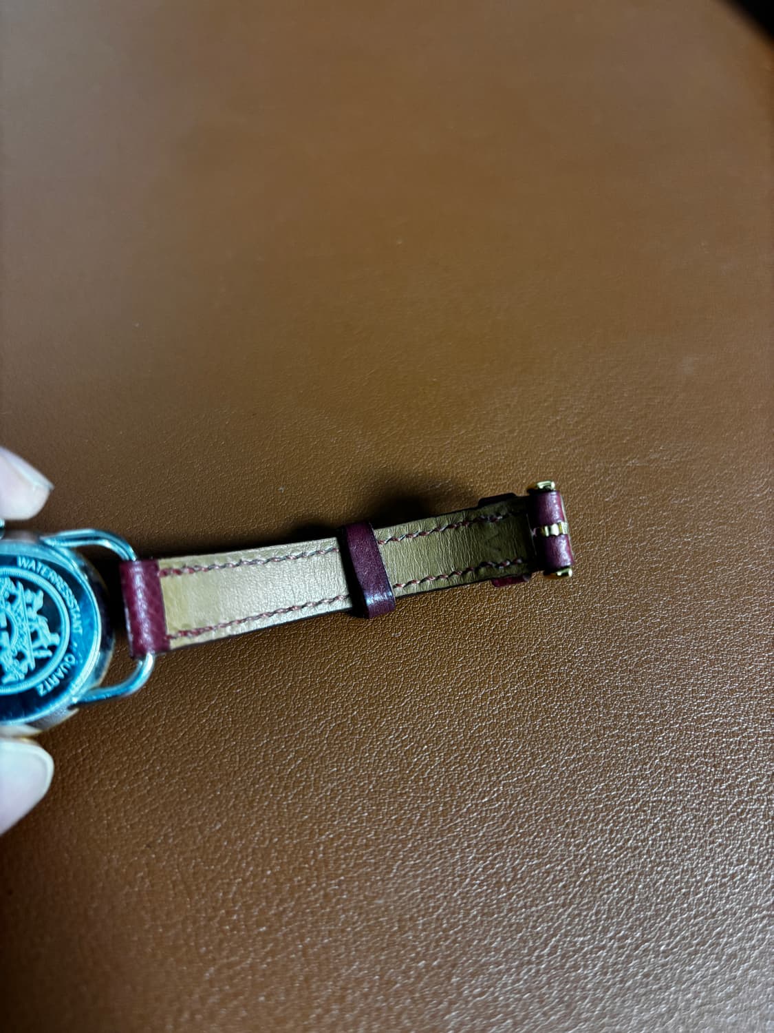 빈티지 에르메스 아쏘 쿼츠 24mm 레드스트랩 상품이미지7