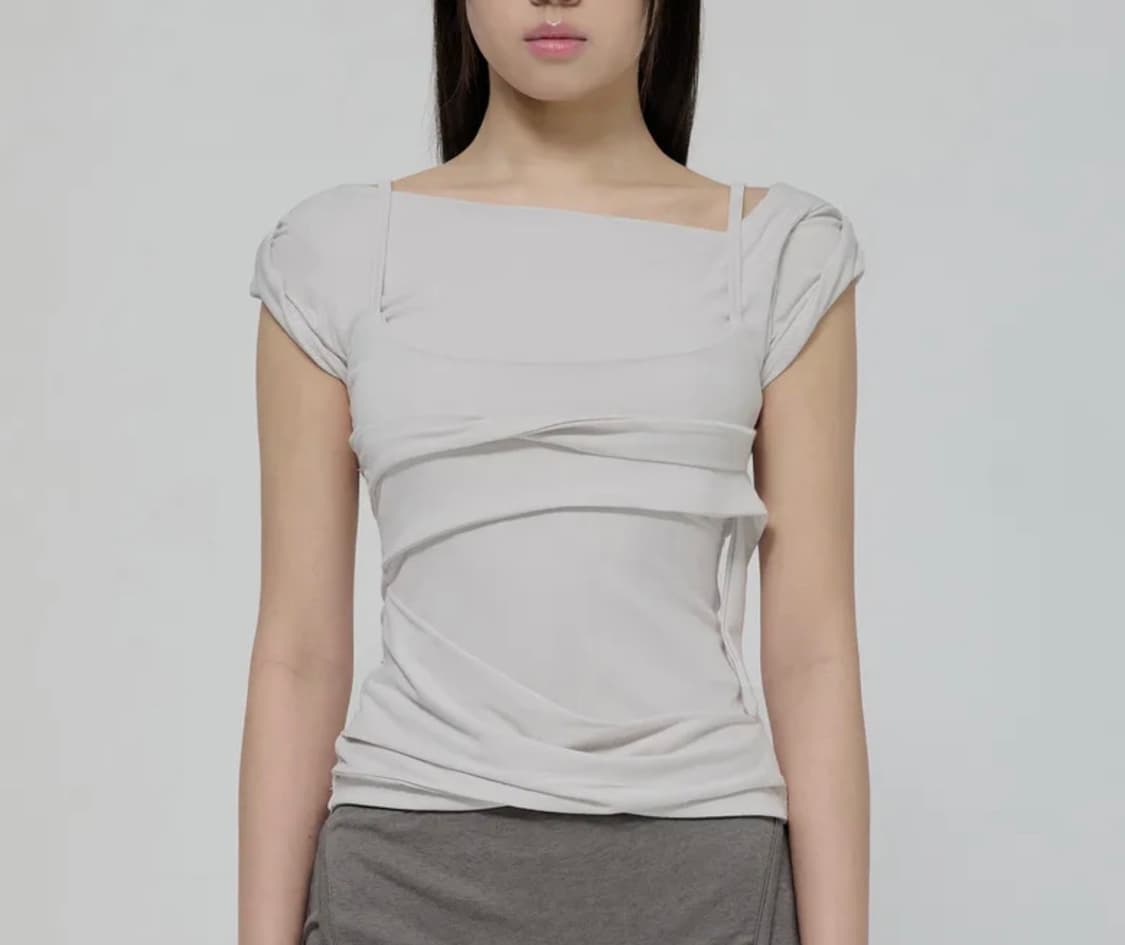 [미착용새상품,정가이하] 플레어업 레이어드 뷔스티에 탑  상품이미지3