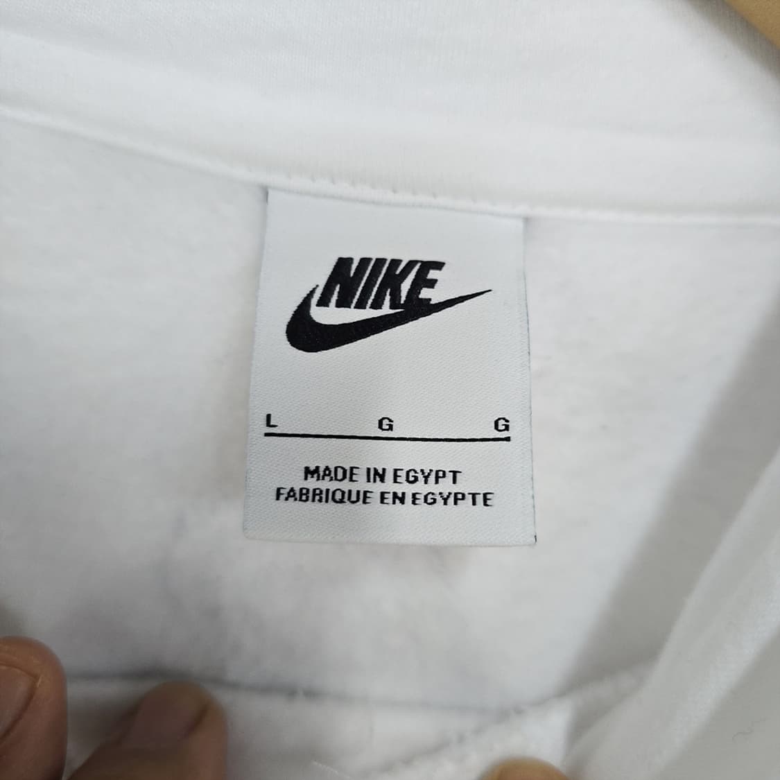 나이키(NIKE) BRS 스우시 블루리본 프린팅 후드티 화이트 L 상품이미지5