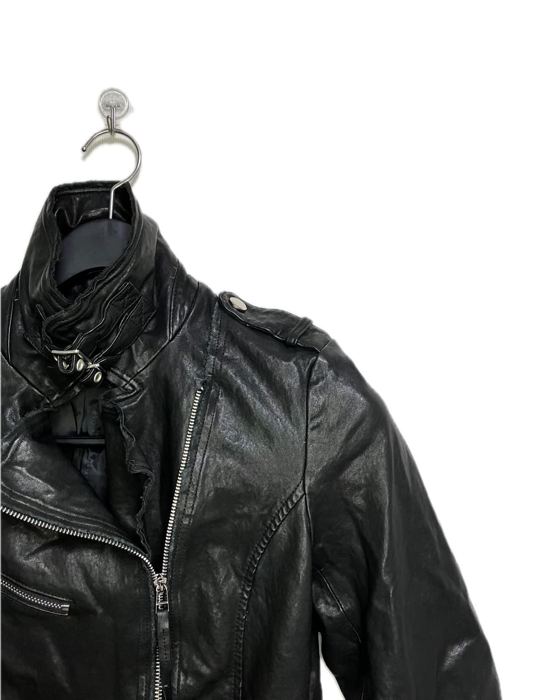 2buckle rock short leather jac 상품이미지6