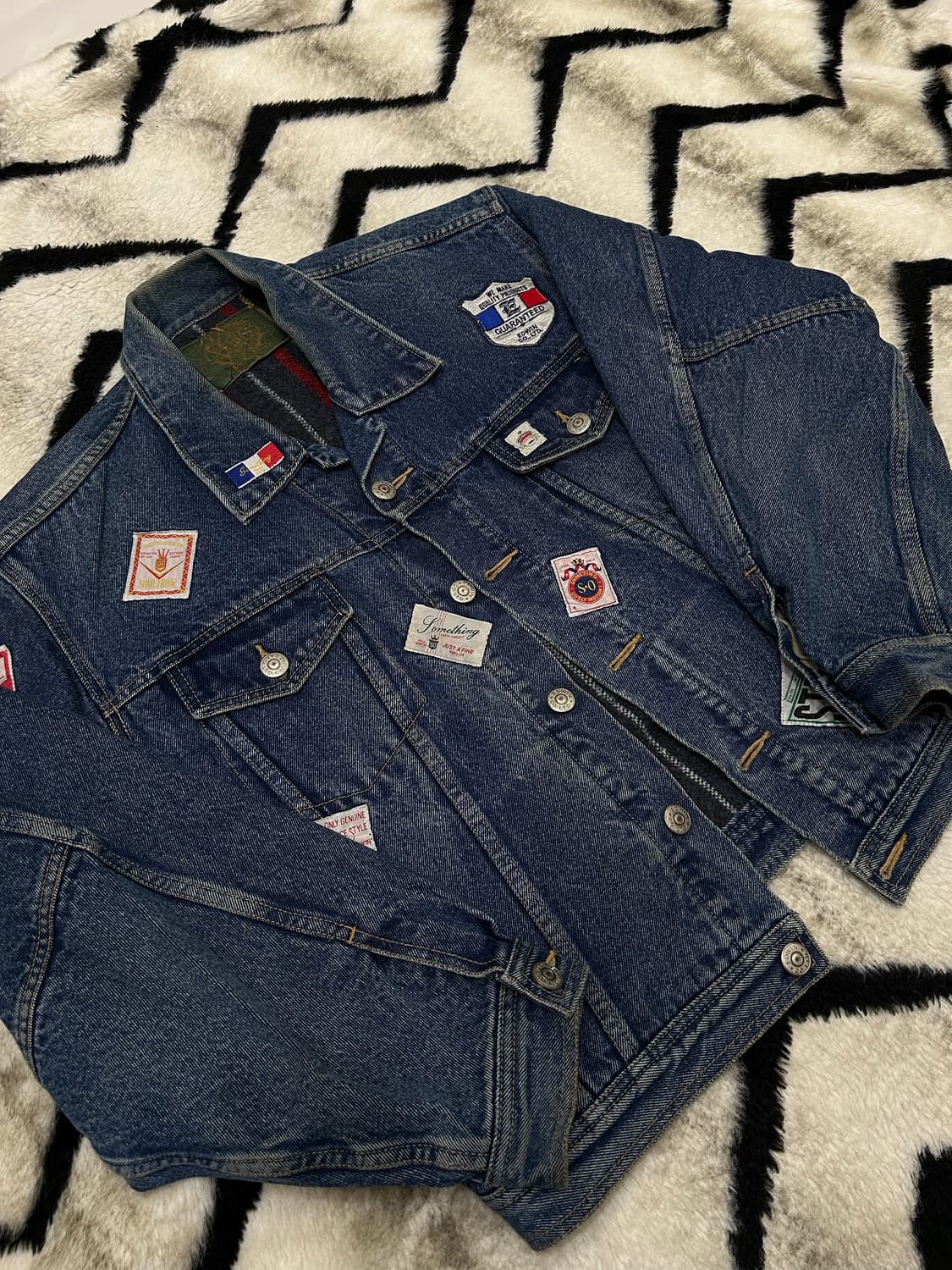 [M]에드윈 80s 패치드 누빔 오버핏 데님 자켓 상품이미지2