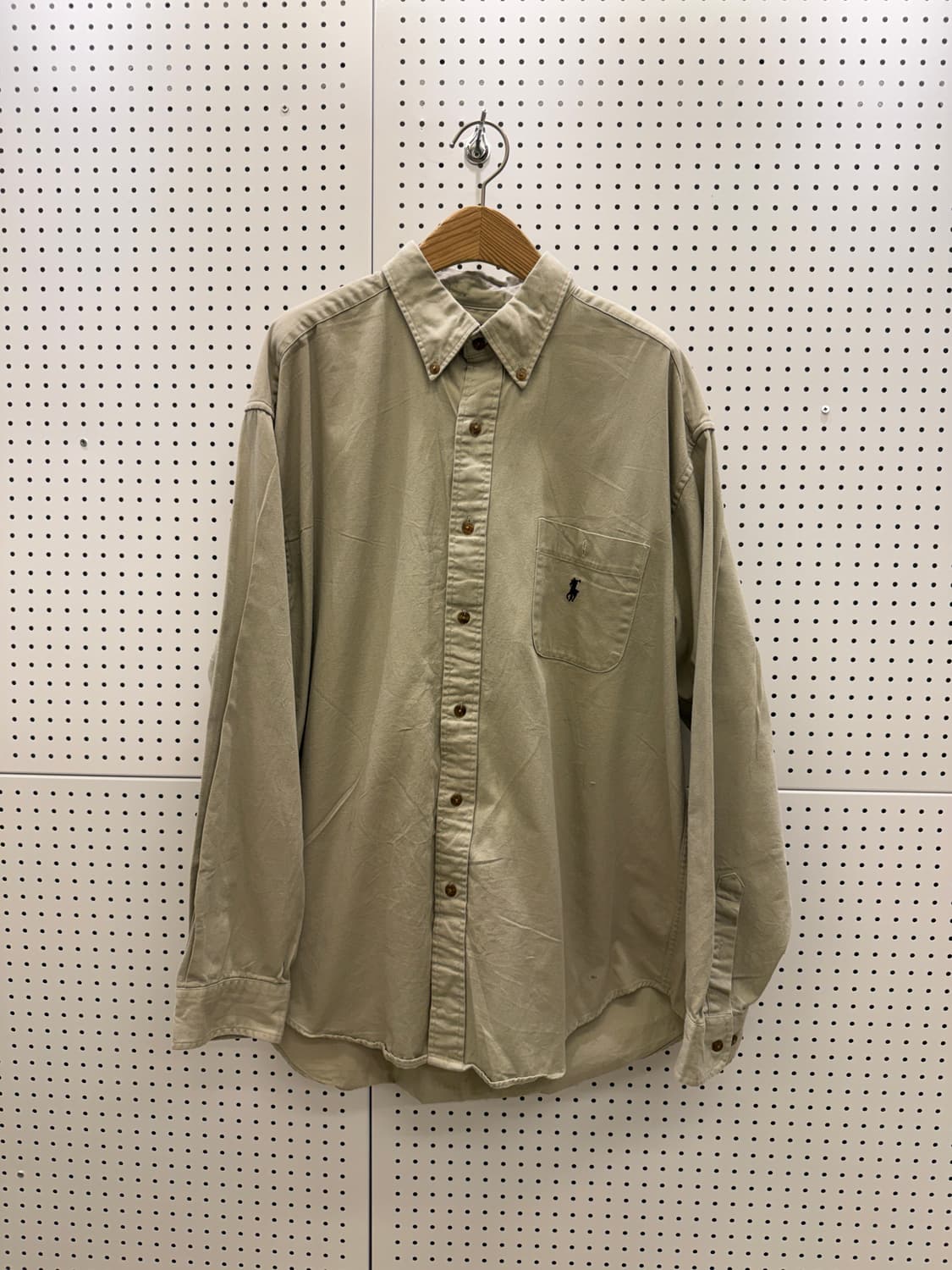 폴로 랄프로렌 클래식핏 베이지 버튼다운 셔츠 U1722 상품이미지2