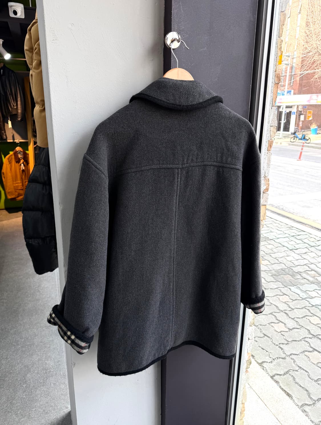 UK10/ 버버리 런던 울 노바체크 라이닝 코트 자켓 상품이미지7