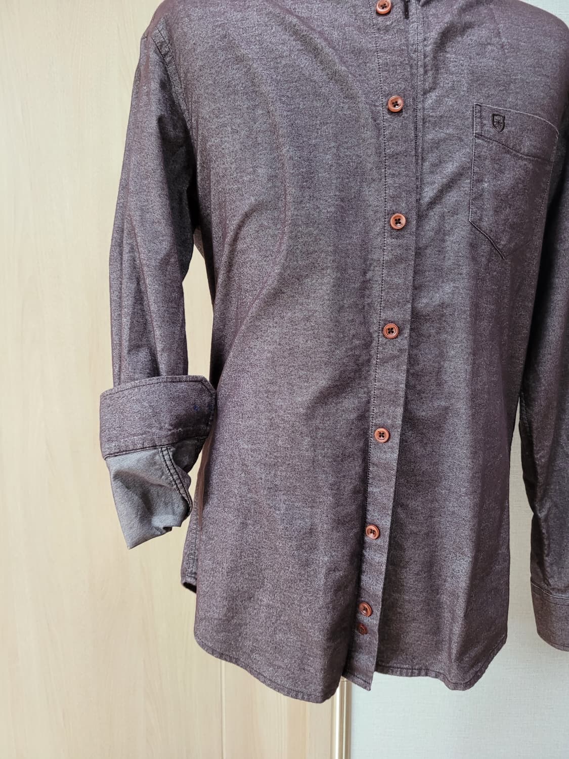 맨스타 Manstar 남자 드레스셔츠 100 버건디브라운 상품이미지4