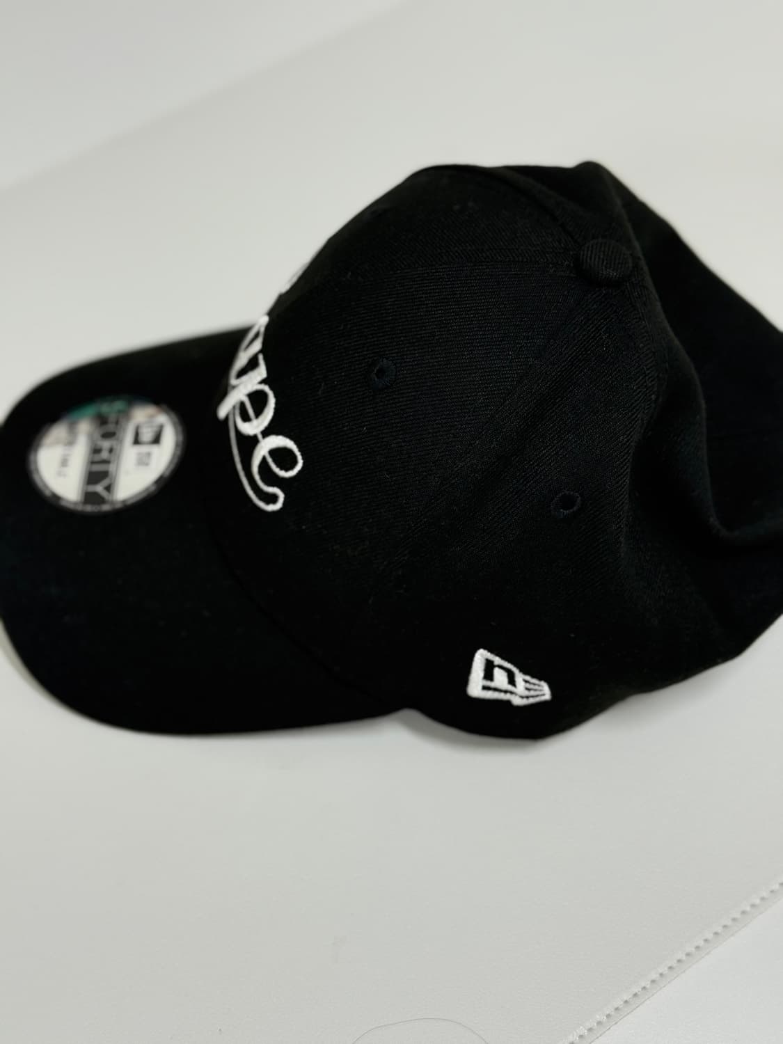 (W) 베이프 x 뉴에라 9포티 캡 블랙 모자 상품이미지2
