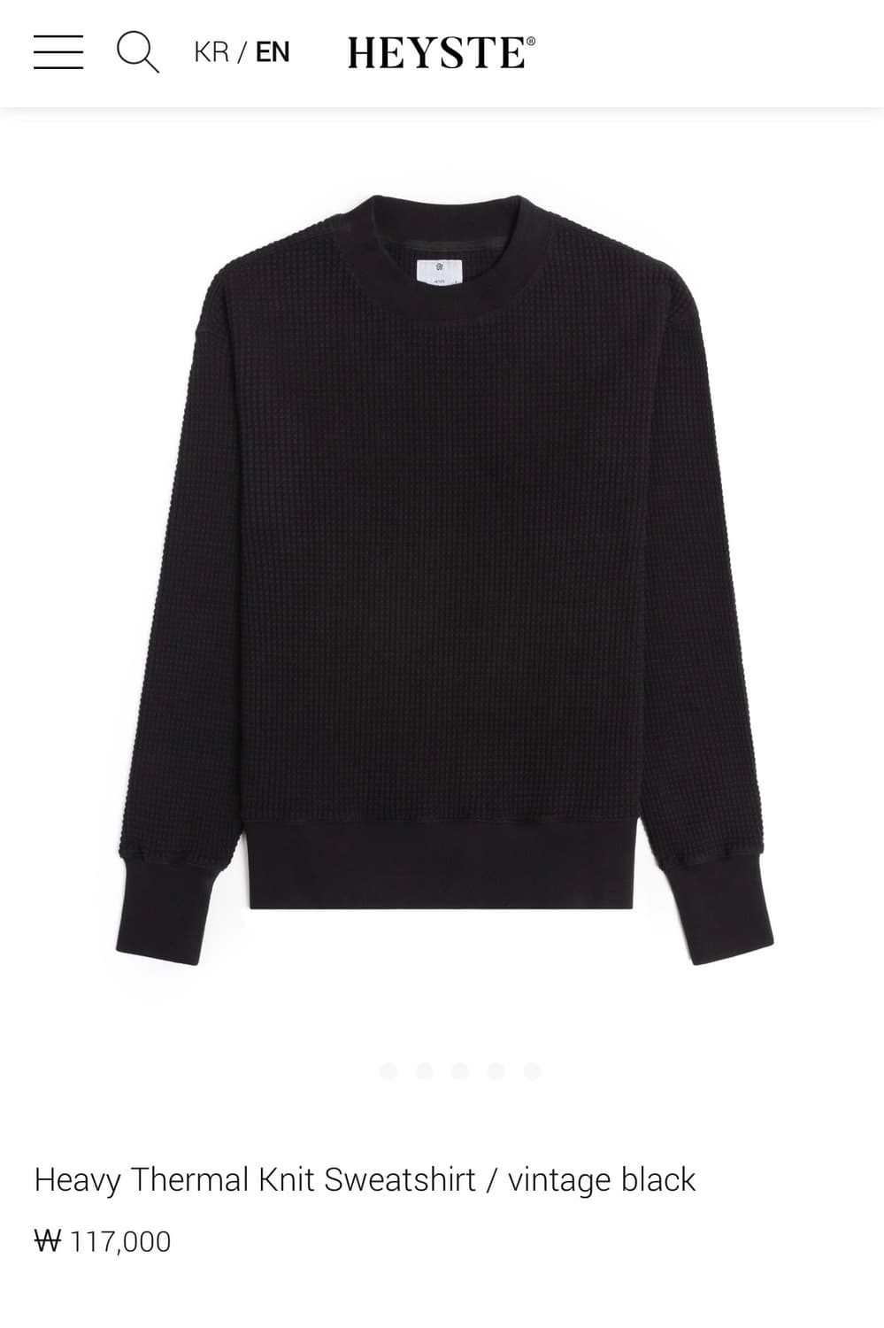 헤이스트 헤비 써멀 스웻쳐츠 Heyste Heavy Thermal Kni 상품이미지1