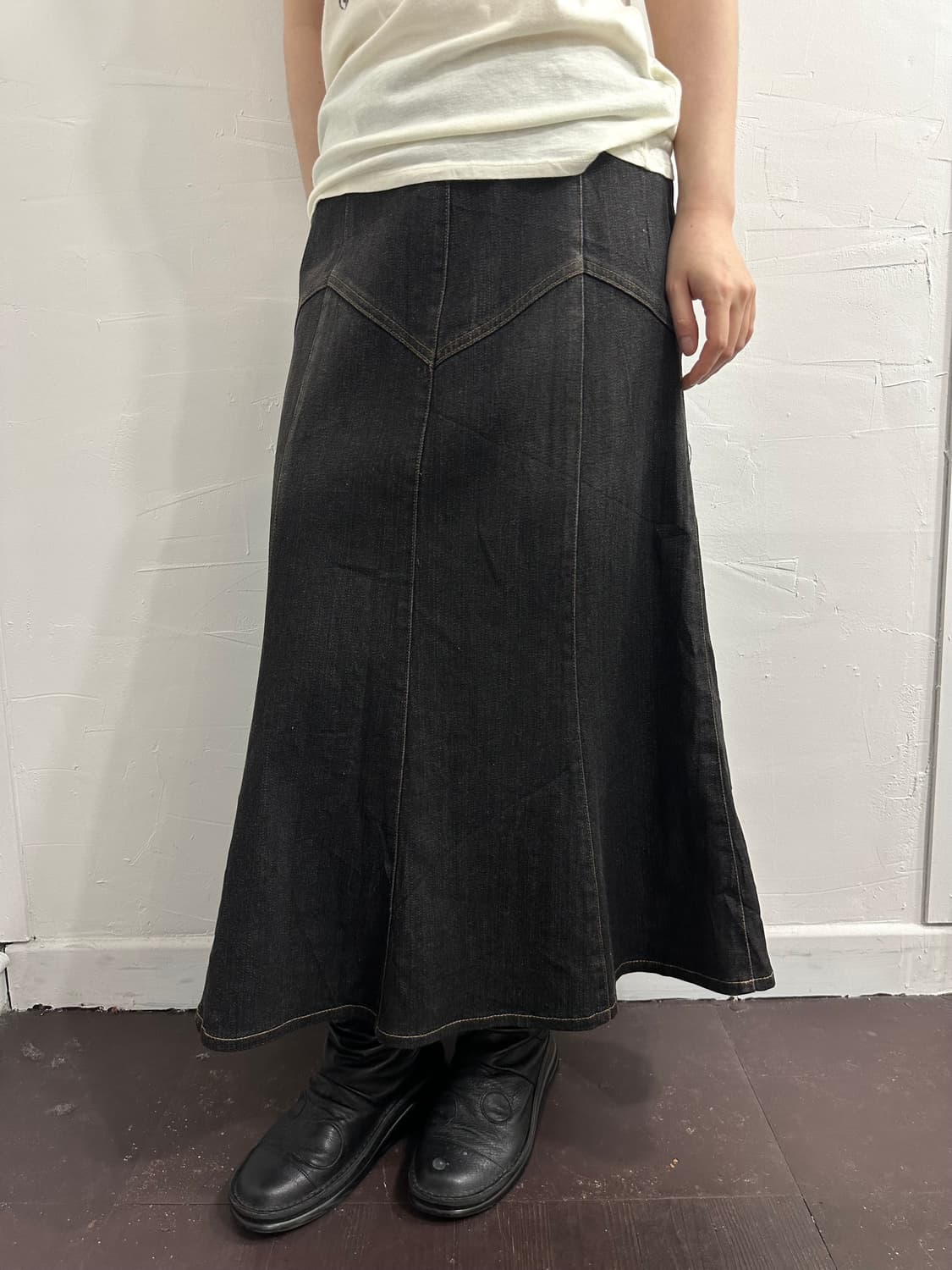 otto denim long skirt 상품이미지3
