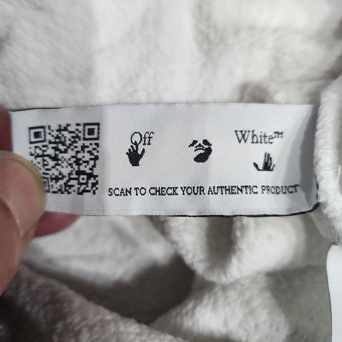 [남M]오프화이트 화이트 로고 후드티[Y62-158] 상품이미지8