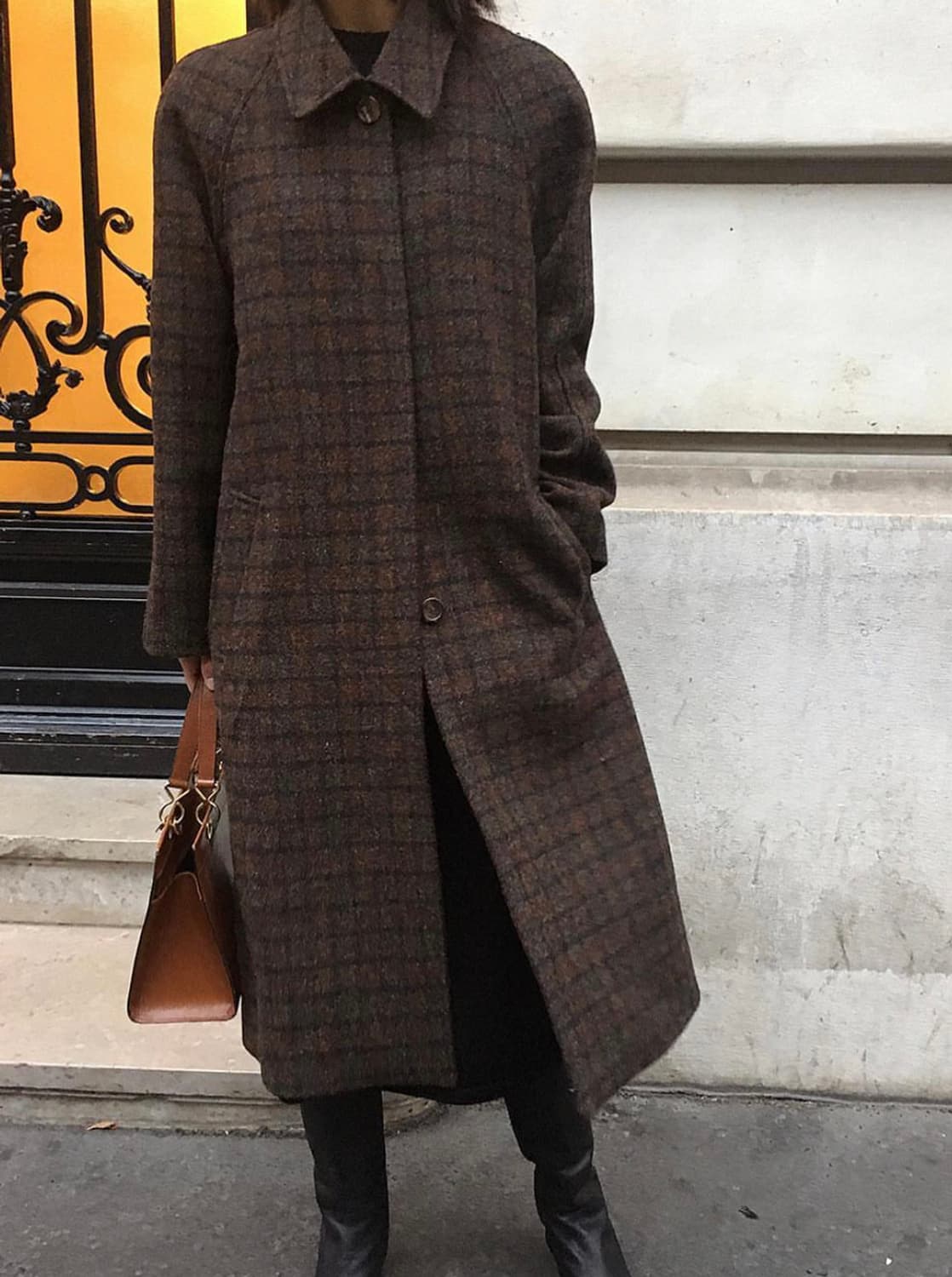 얼바닉30 꼬냑 코트 (해리스트위드) 상품이미지2