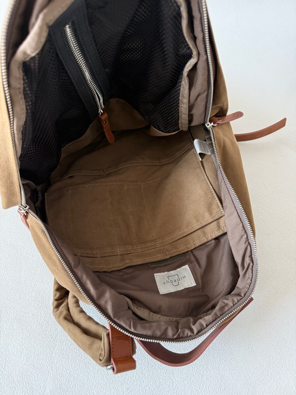 하이드아웃(HIDE OUT) 코튼&레더 백팩(이태리 레더) 상품이미지7