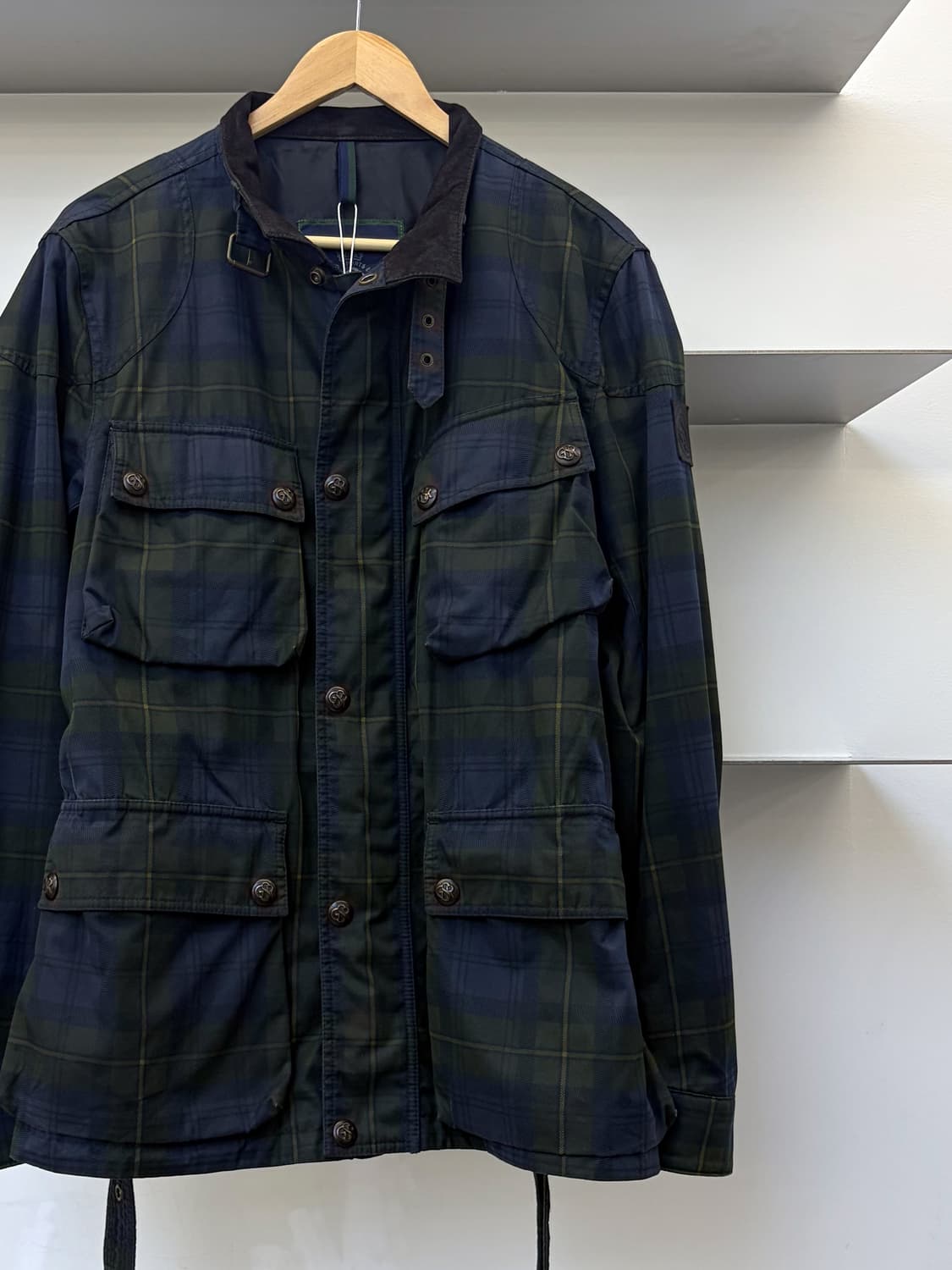 GSR 바이 벨스타프 블랙와치 왁스드 모터 자켓 상품이미지2