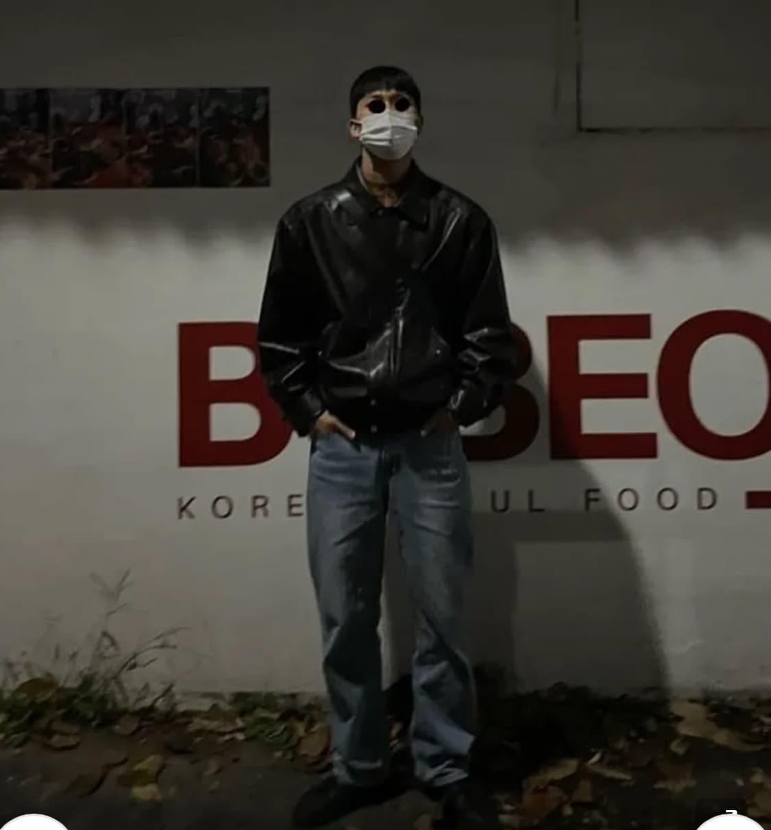 브이투 비건레더 오버핏 빈티지자켓 브라운 L(실사이즈XL) 상품이미지10