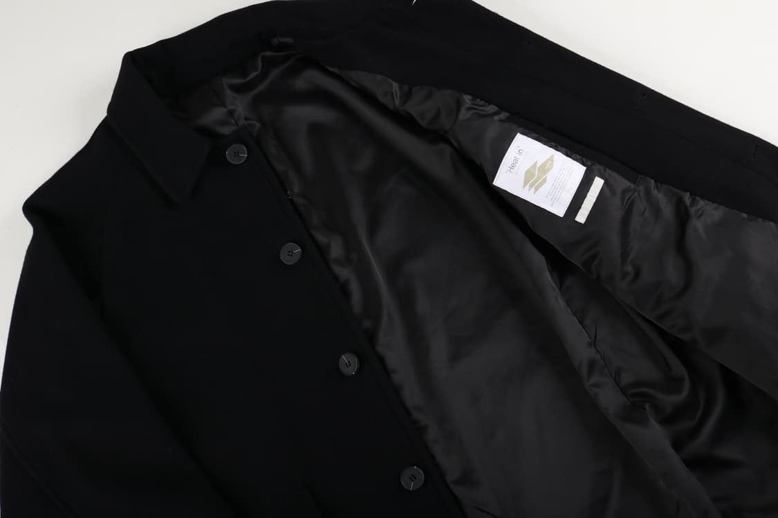 [L] 키뮤어 블랙 발마칸 코트 상품이미지3