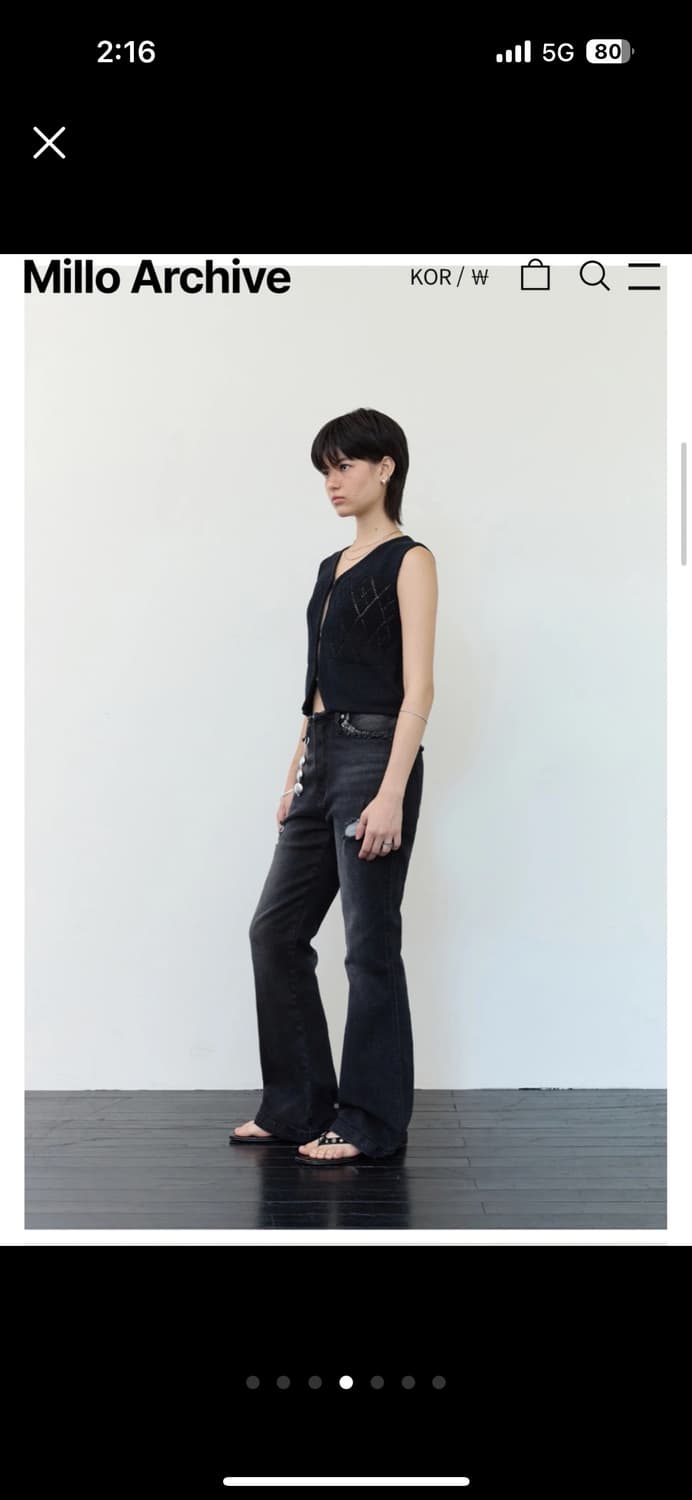 (새상품) Millo women 밀로우먼 Knit Vest [Black] 상품이미지4