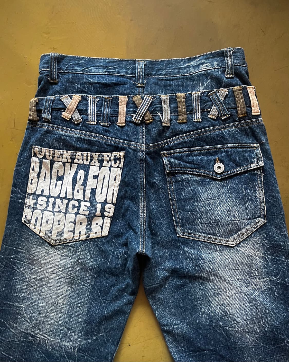 90-00s Japanese Double Waist Denim Pants 상품이미지7