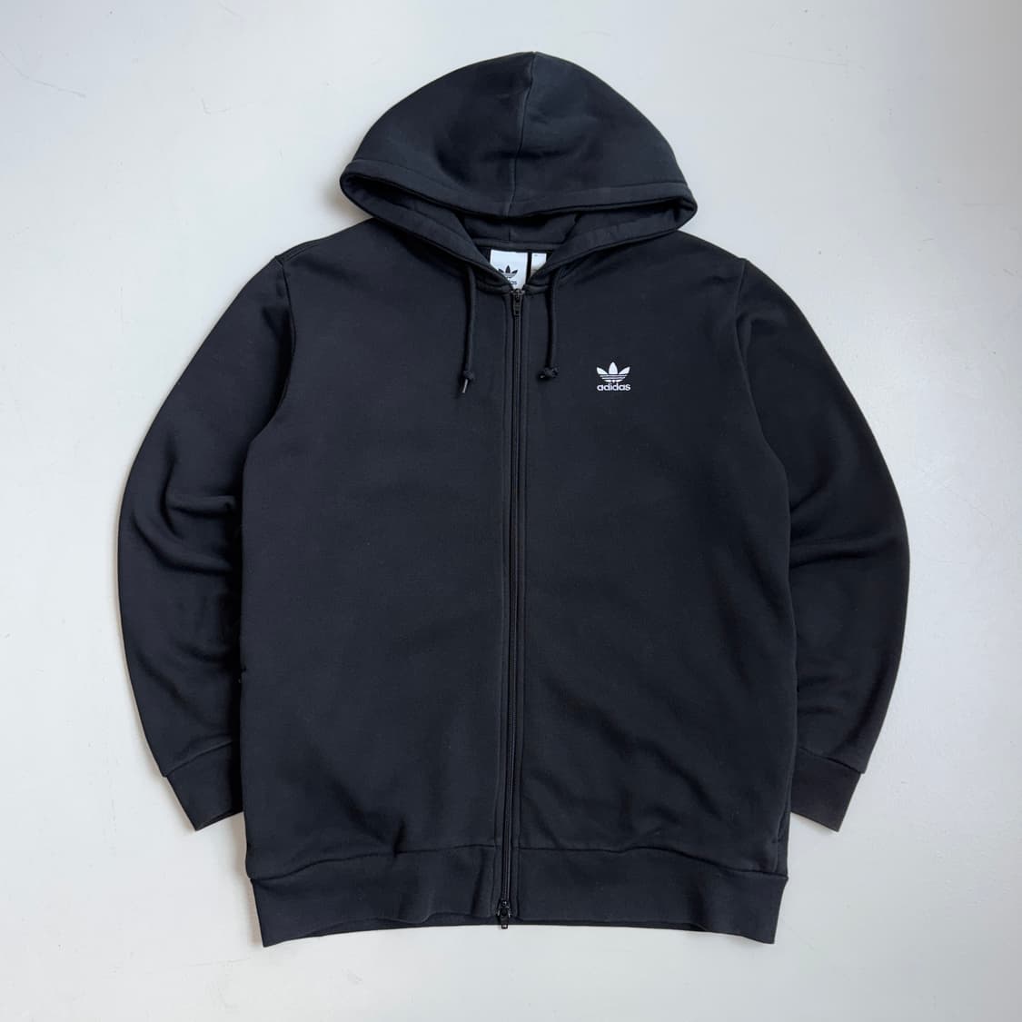 아디다스 신형 파이어버드 빅로고 후드집업 블랙 상품이미지2