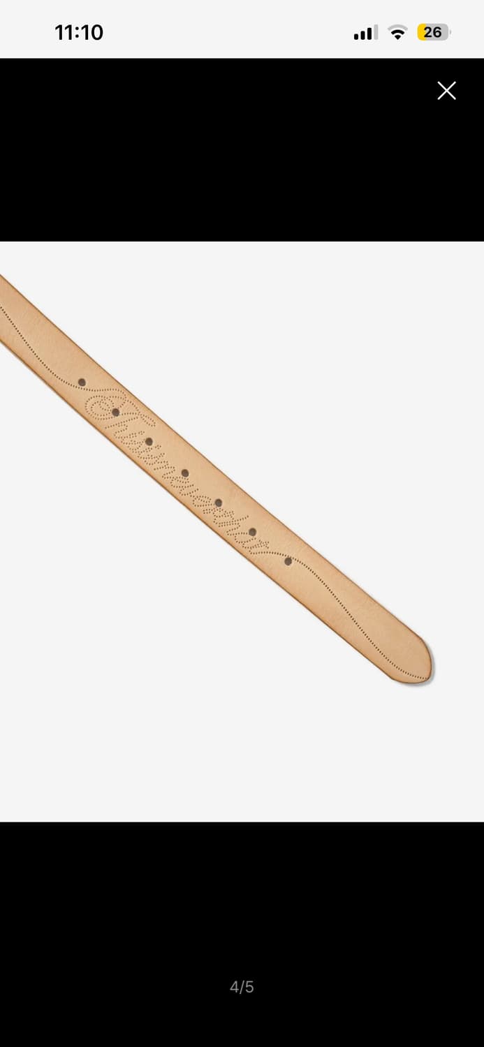 디스이즈네버댓 Dot Leather Belt Beige 상품이미지4