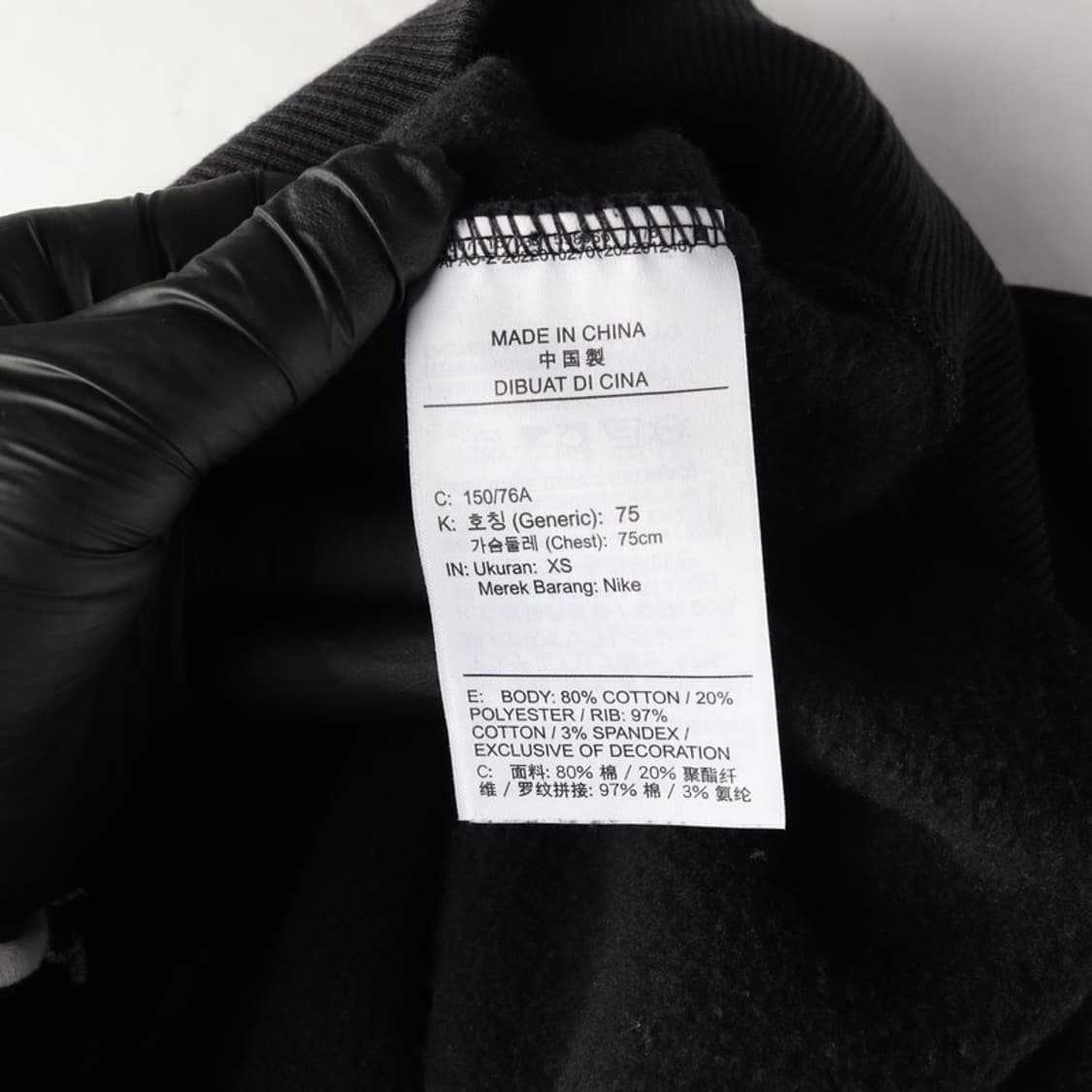 나이키 스우시 블랙 크롭 하프집업 XS 상품이미지6