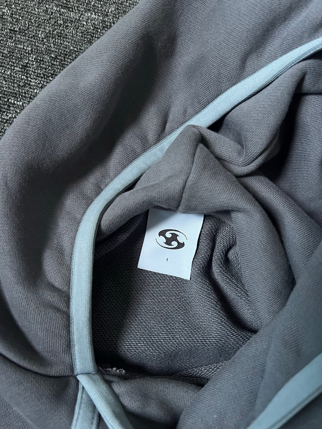 산산기어 taped hoodie ash charcoal 상품이미지4