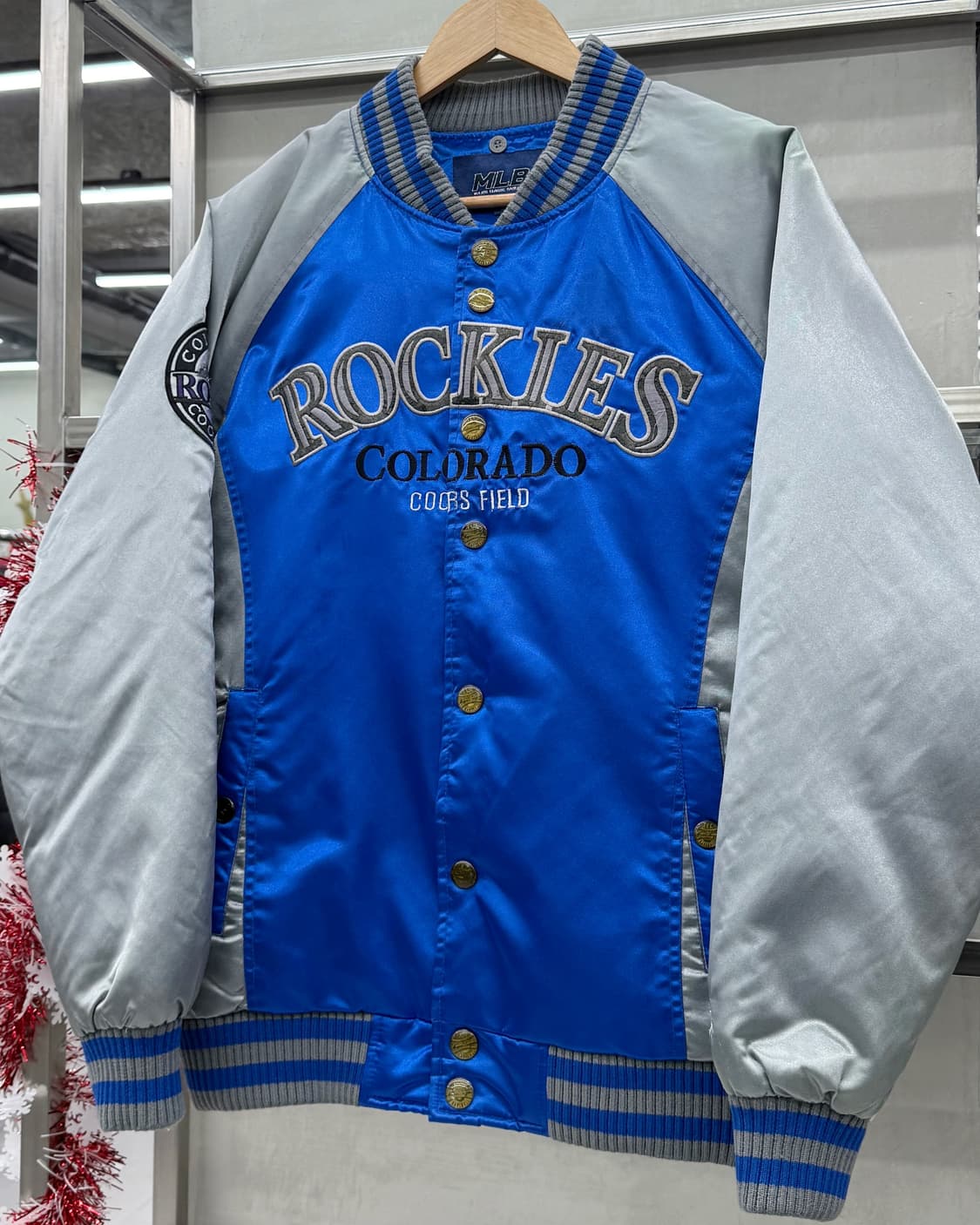 MLB 00s 콜로라도 로키스 사틴쉘 스타디움 점퍼 상품이미지2