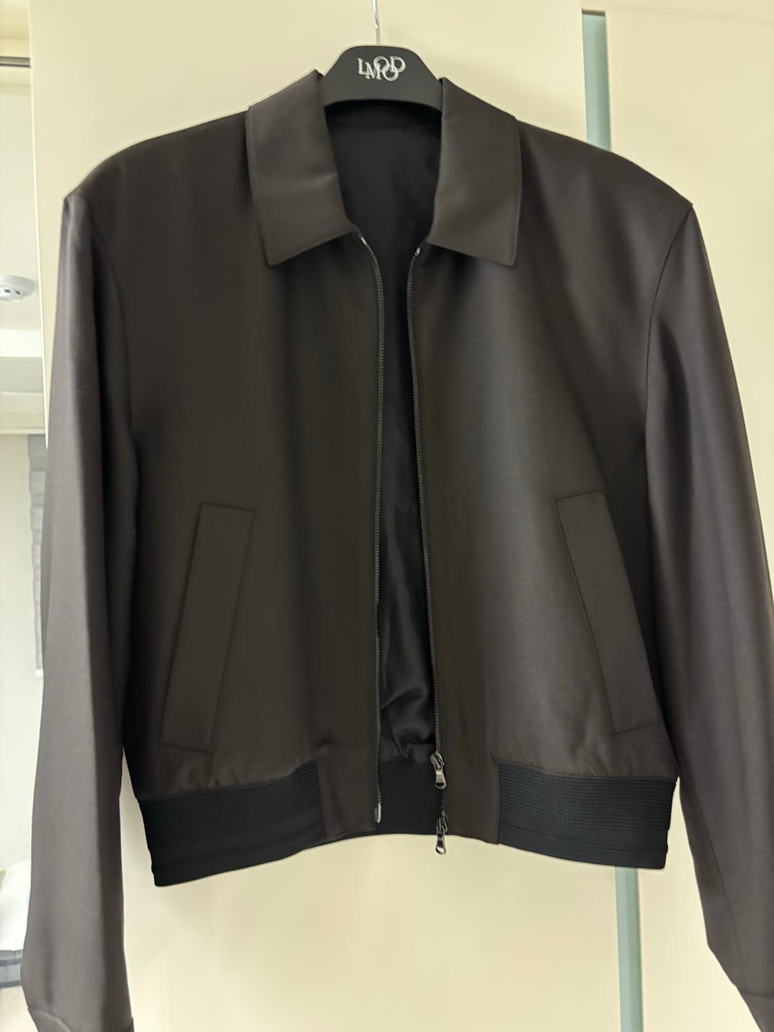 엘무드 세레니티 울 실크 블루종 자켓 다크 브라운 48 상품이미지3