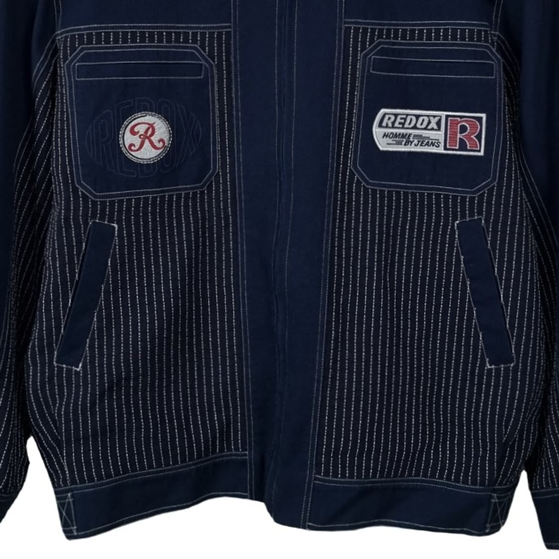 [레드옥스] 빈티지 스트라이프 블루종 자켓 네이비 M19616 상품이미지5