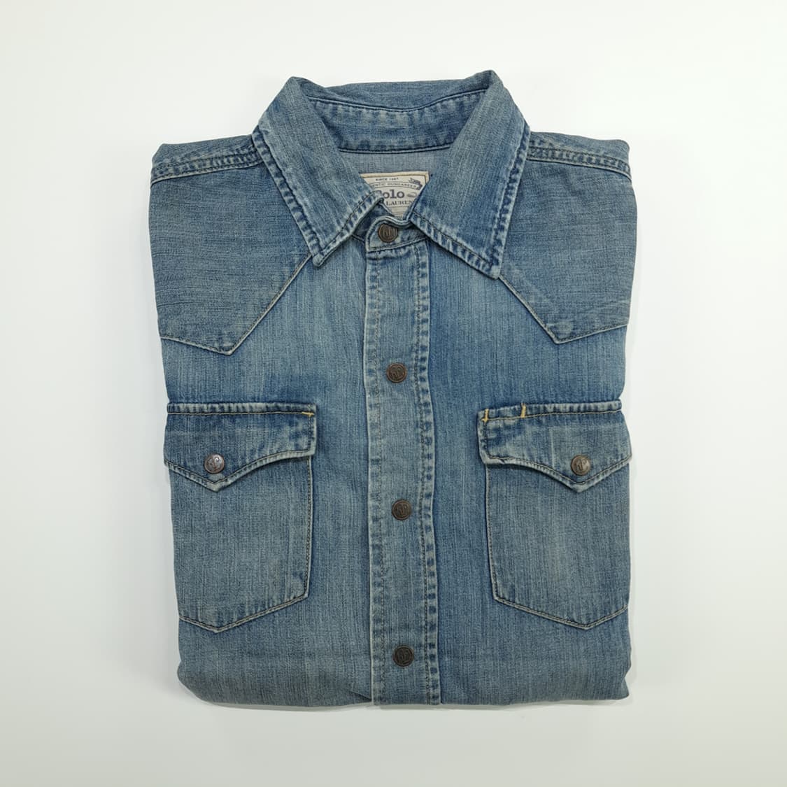 CN690 S 폴로 랄프로렌 웨스턴 데님 긴팔 셔츠 자켓 상품이미지8