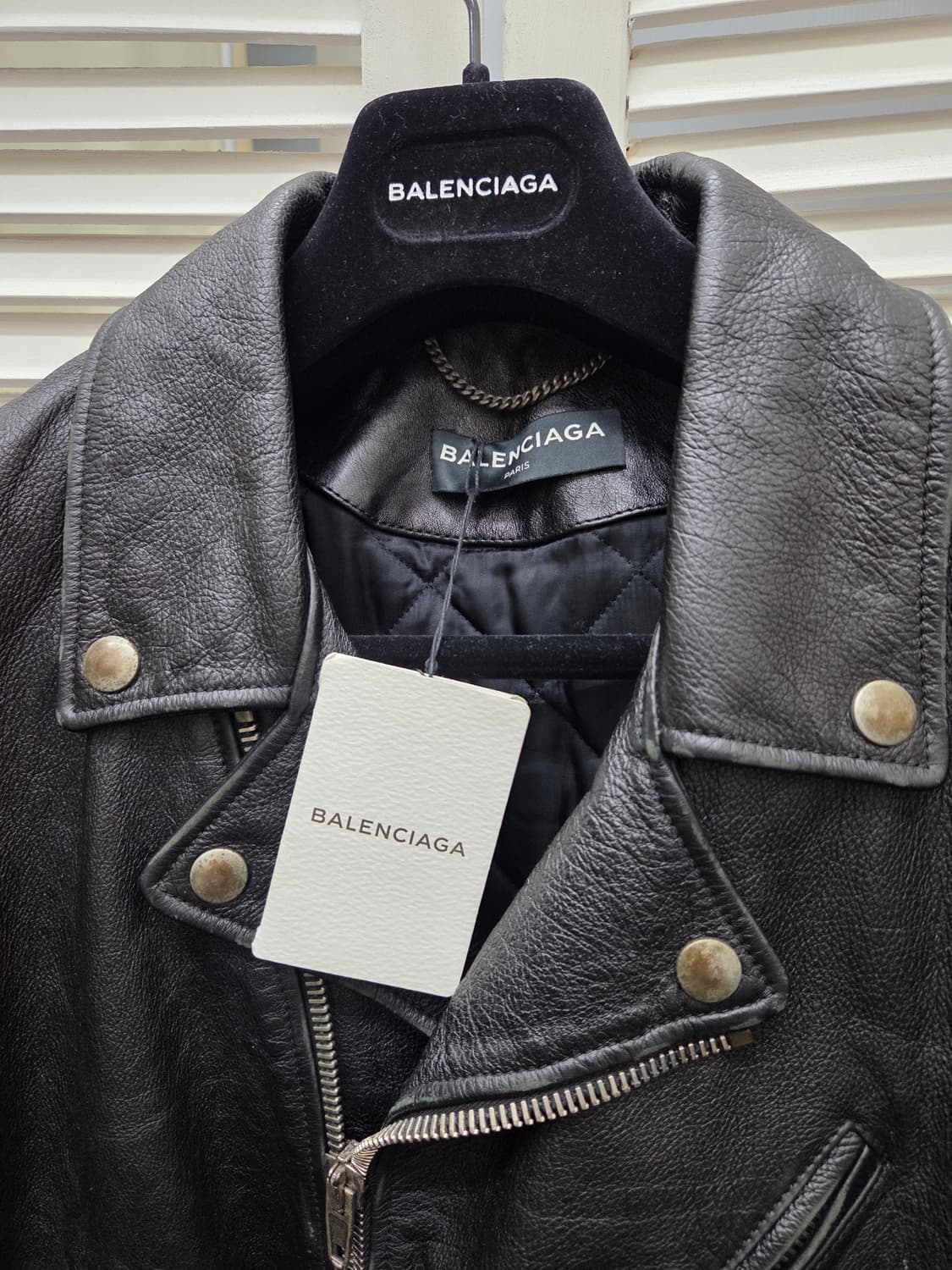 발렌시아가 더블 라이더 가죽 자켓 상품이미지2