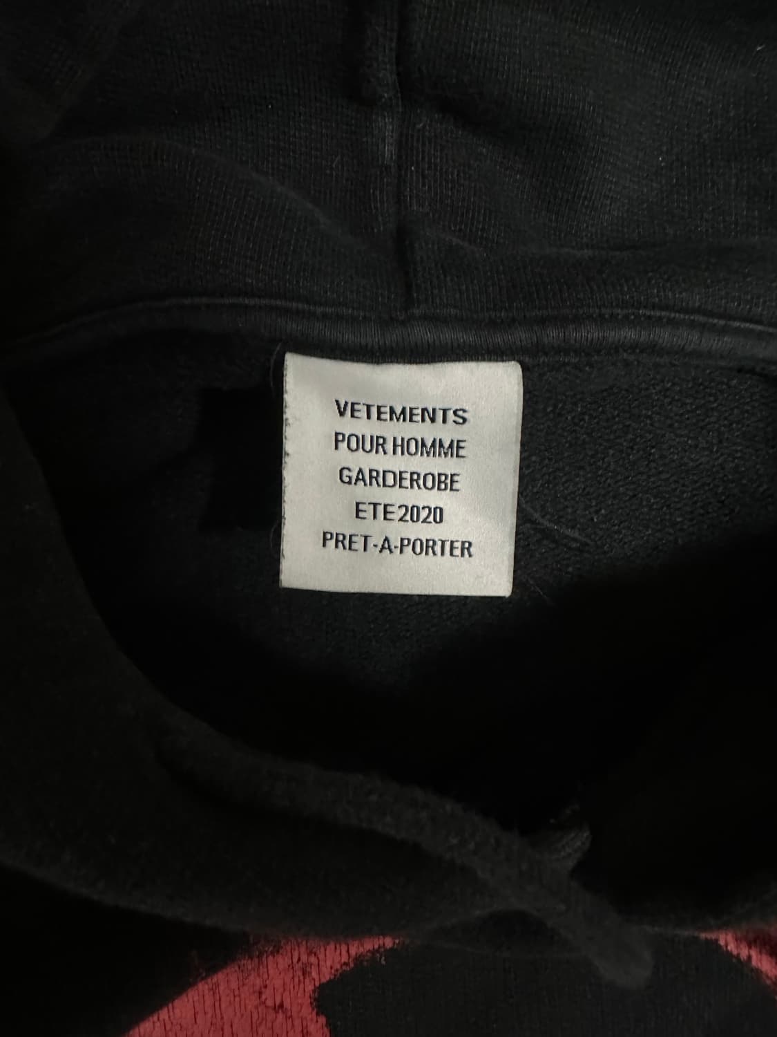 베트멍 아나키 후드 오버핏 M 레드 블랙 상품이미지6