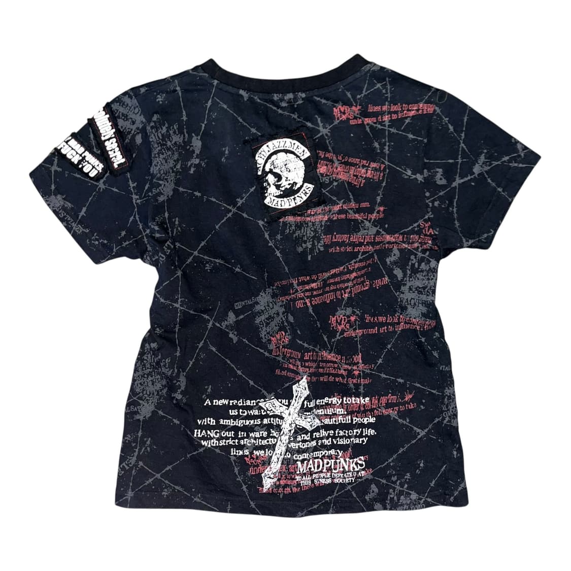 MAD Punks 매드펑크 프린팅 패치반팔티 펑크갸루y2k 상품이미지4
